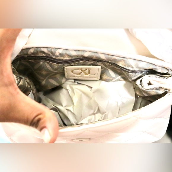 NWT Christian Lacroix Bekon Diamond Quilt Color Bone Crossbody Handbag NWT - Picture 4 of 8